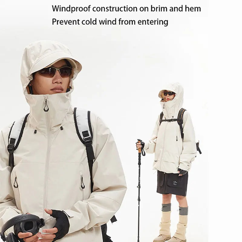 Veste de Randonnée Imperméable et Coupe-Vent Unisexe avec Capuche – Veste de Sport Haute Qualité pour Randonnée, Course et Escalade - BLACKBEARD OUTDOOR INDUSTRIES