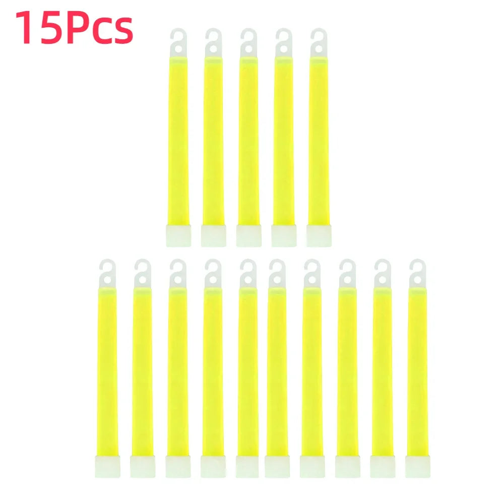 Lot de 50 Bâtons Lumineux Fluorescents 15 cm Équipement de Survie Militaire | Camping, Randonnée, SOS, Urgence, Fête | - BLACKBEARD OUTDOOR INDUSTRIES