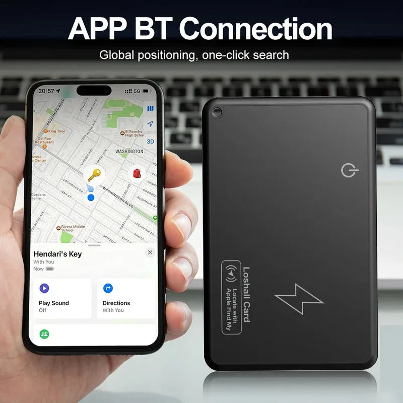 Carte de Localisation Wallet Tracker - GPS avec Recharge Sans Fil pour l'Application Apple Find My (Uniquement iOS) - BLACKBEARD OUTDOOR INDUSTRIES