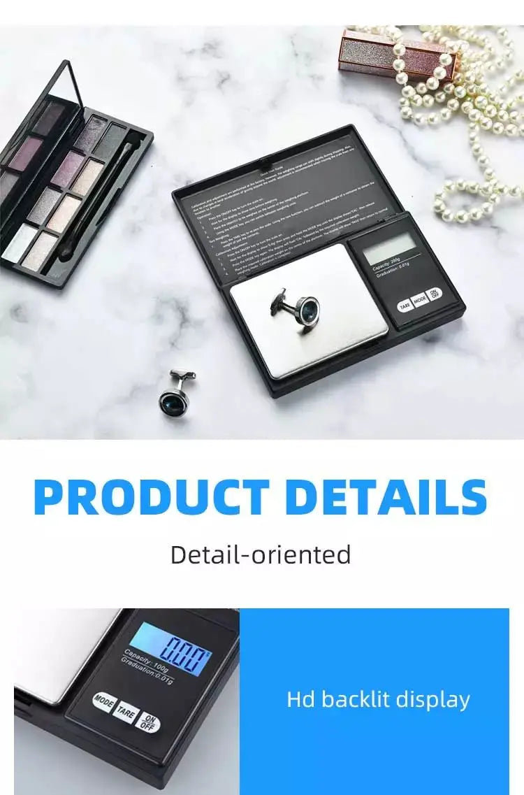 Mini Balance de Précision Numérique 0.01g – Échelle Électronique Portable pour Or, Bijoux, Poudres & Plus Ma boutique