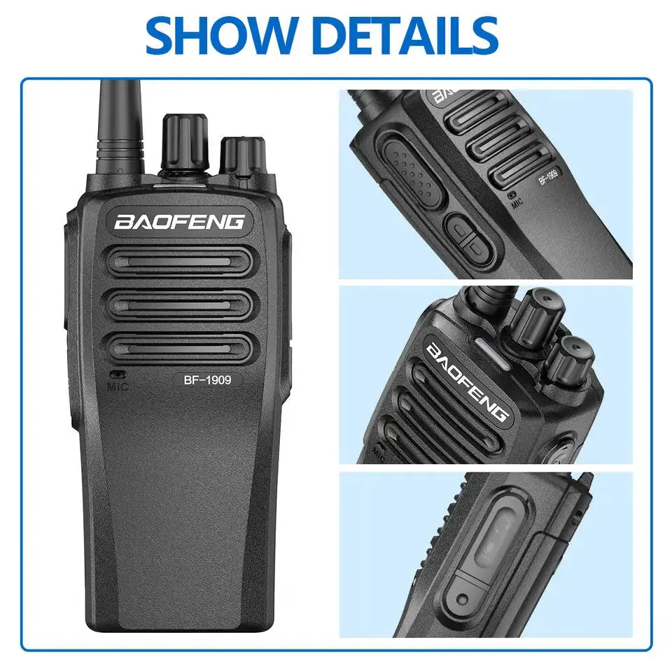 Baofeng BF-1909 10W Talkie-Walkie UHF 400-470MHz Ma boutique