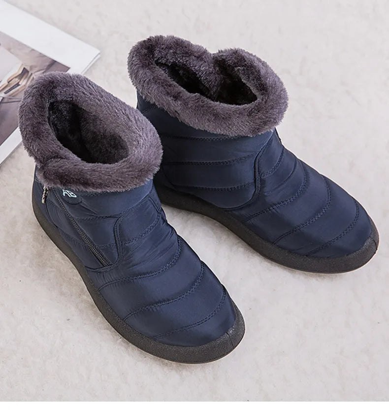 Bottines Hiver Femme Fourrées & Imperméables – Chaussures Chaudes à Talon Plat – Style Élégant & Confort – Neige / Froid - BLACKBEARD OUTDOOR INDUSTRIES