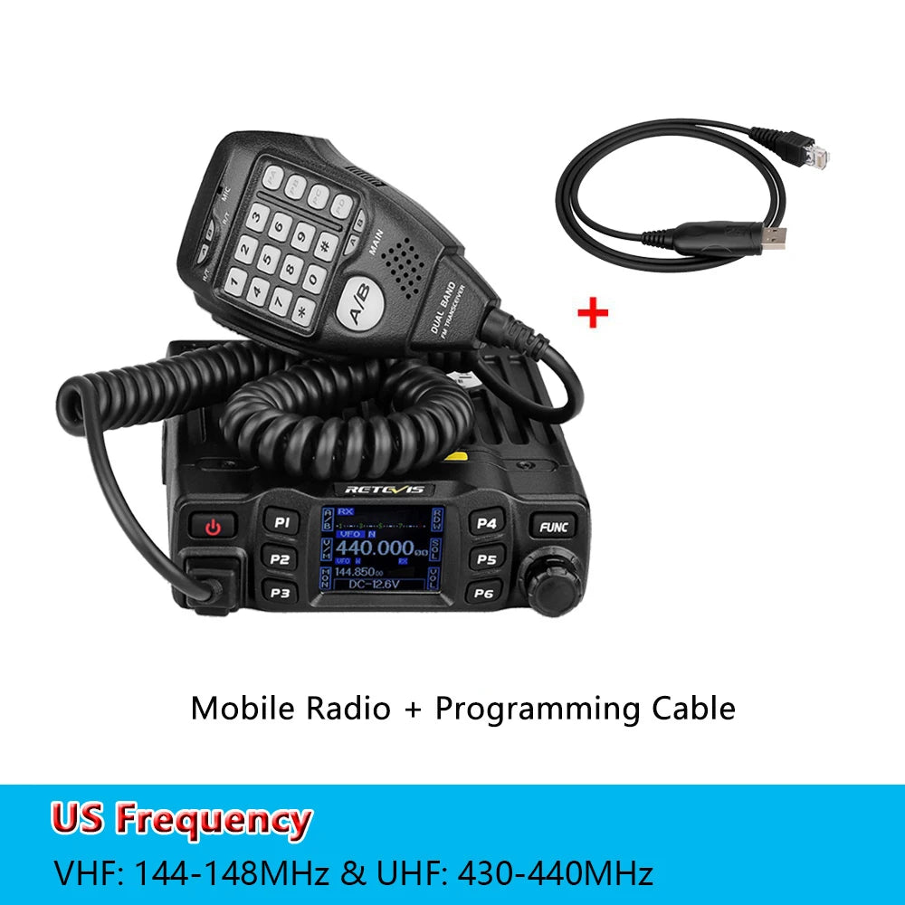 Retevis RT95 – Radio Mobile Bi-Bande VHF/UHF 25W | Transceiver Voiture, Camping, Base Station - BLACKBEARD OUTDOOR INDUSTRIES