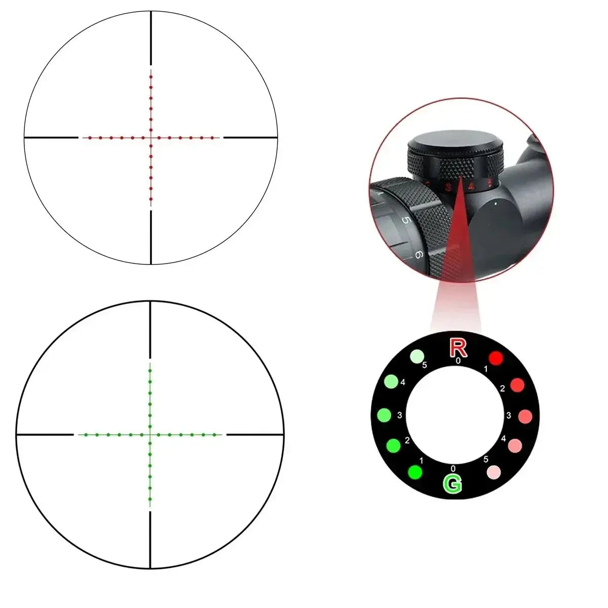 Viseur Tactique 1-6x24 IR pour Arbalète et Airsoft – Scope Compact SFP pour Fusil de Chasse et Tir de Précision, Rail 11/20 mm pour AR15 .223 Ma boutique