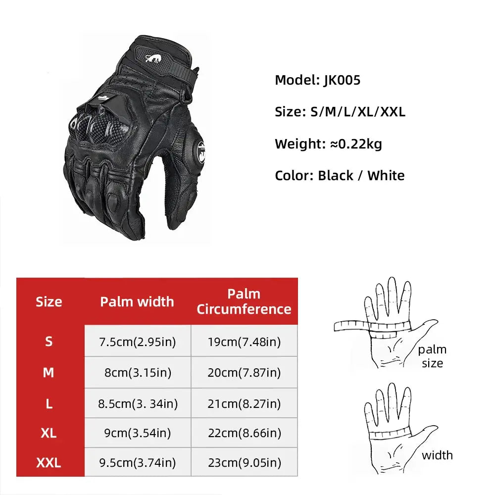 Gants Moto en Cuir Véritable Homme – Protection, Confort et Style pour la Conduite Ma boutique