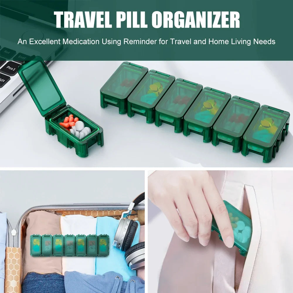 Pilulier Hebdomadaire XXL – Organiseur de Médicaments 7 Jours avec Compartiments Amovibles Ma boutique