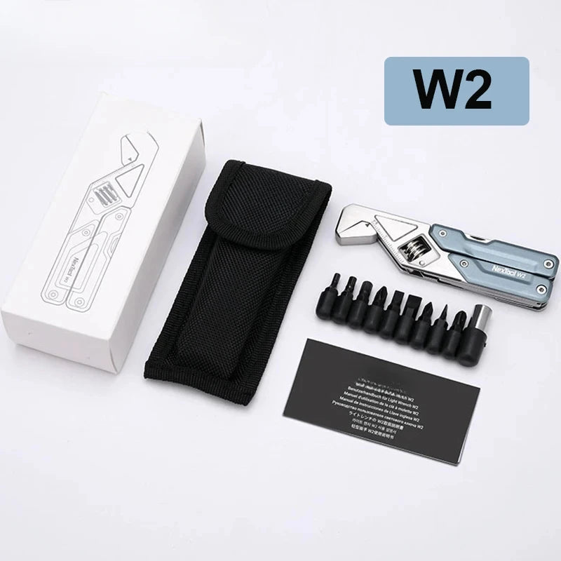 Clé Multi-outil W2 - Pince, Clé Plate, Tournevis et Outil de Maintenance Pliable - Outil EDC Portable pour Réparations à Domicile - BLACKBEARD OUTDOOR INDUSTRIES