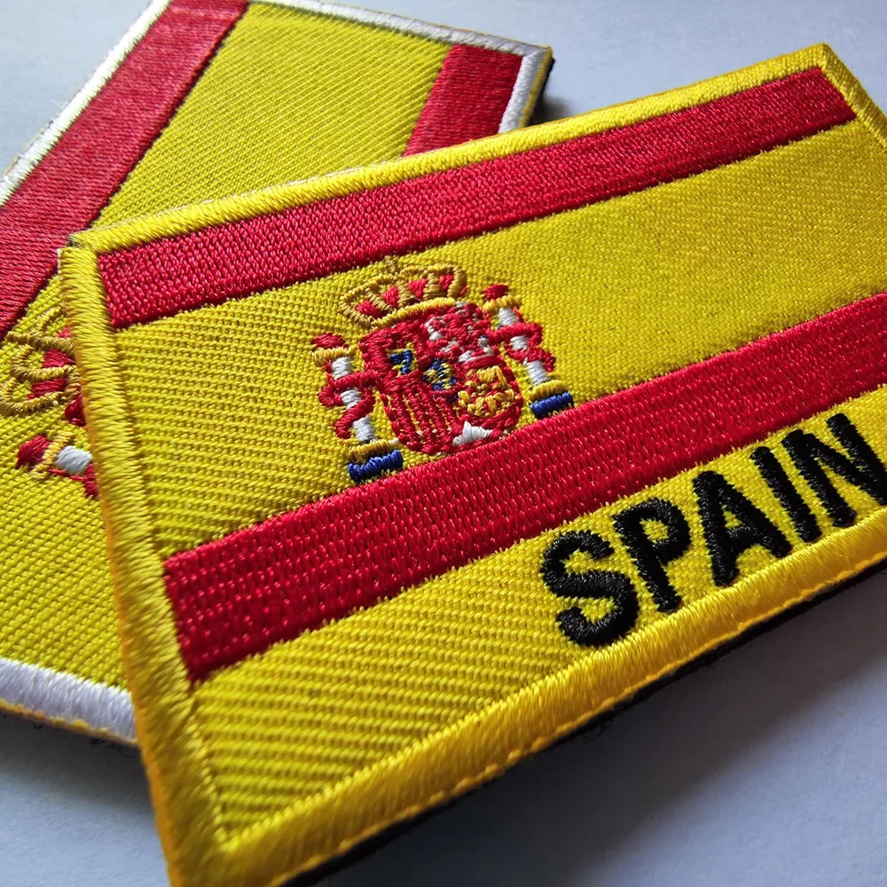 Patch Brodé Drapeau Espagnol – Patch Velcro 3D Écologique, Idéal pour Vêtements, Sacs, Accessoires et DIY - BLACKBEARD OUTDOOR INDUSTRIES