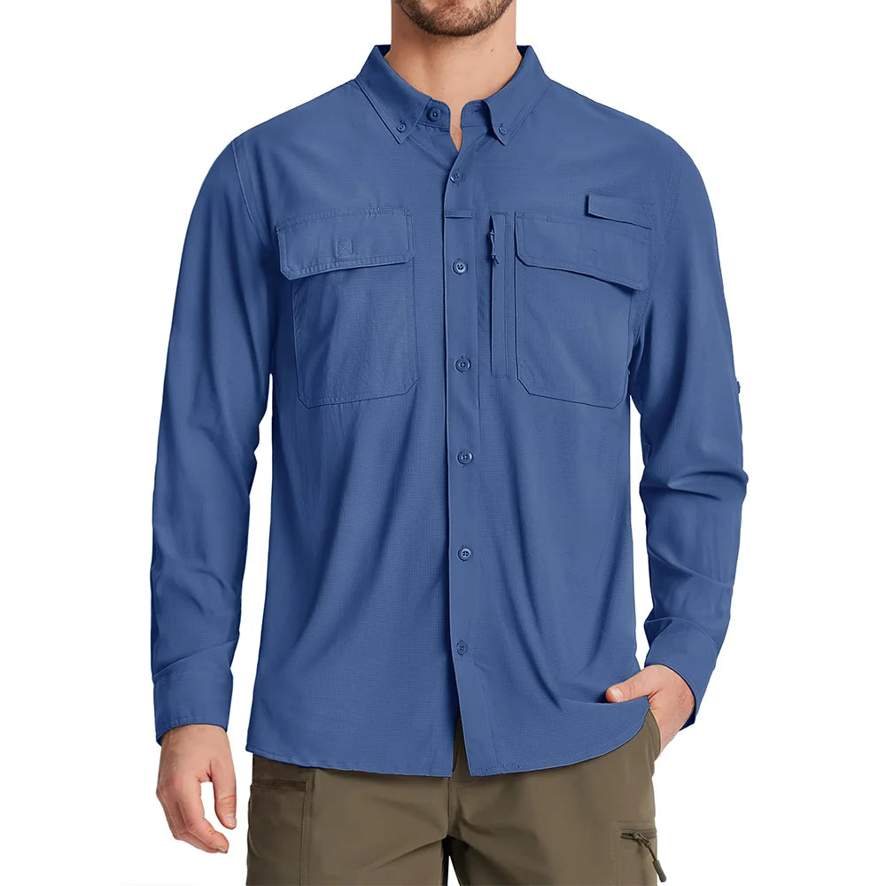 Chemise Tactique Homme TACVASEN ST144 – UPF 50+ Manches Longues | Séchage Rapide | Respirante | Multi-poches - BLACKBEARD OUTDOOR INDUSTRIES