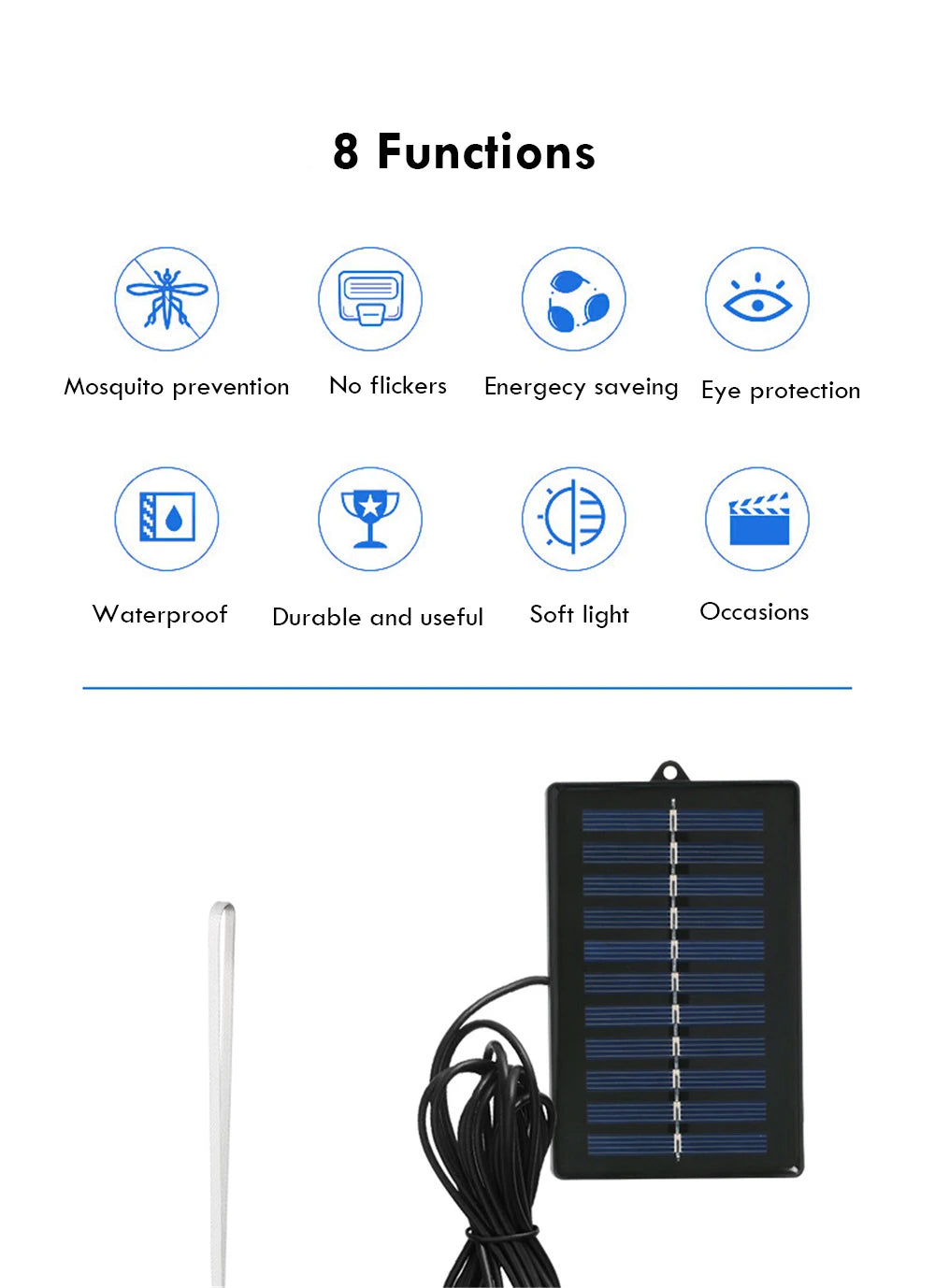 Lampe Solaire Portative à LED - Lampe Rechargeable pour Camping, Tente, Pêche Nocturne, Urgence et Énergie Solaire - BLACKBEARD OUTDOOR INDUSTRIES