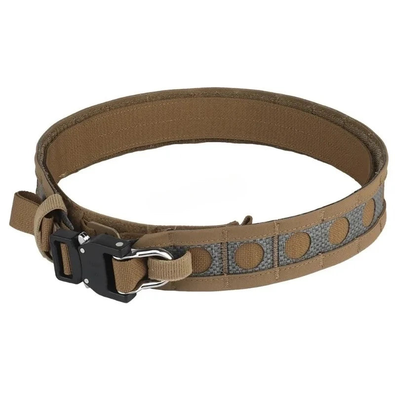 Ceinture Tactique Ferro Bison – Ceinture de Combat à Double Couche avec Boucle Métallique D-Ring, Système MOLLE, Boucle à Détachement Rapide pour Airsoft, Chasse et Activités Tactiques BLACKBEARD OUTDOOR INDUSTRIES
