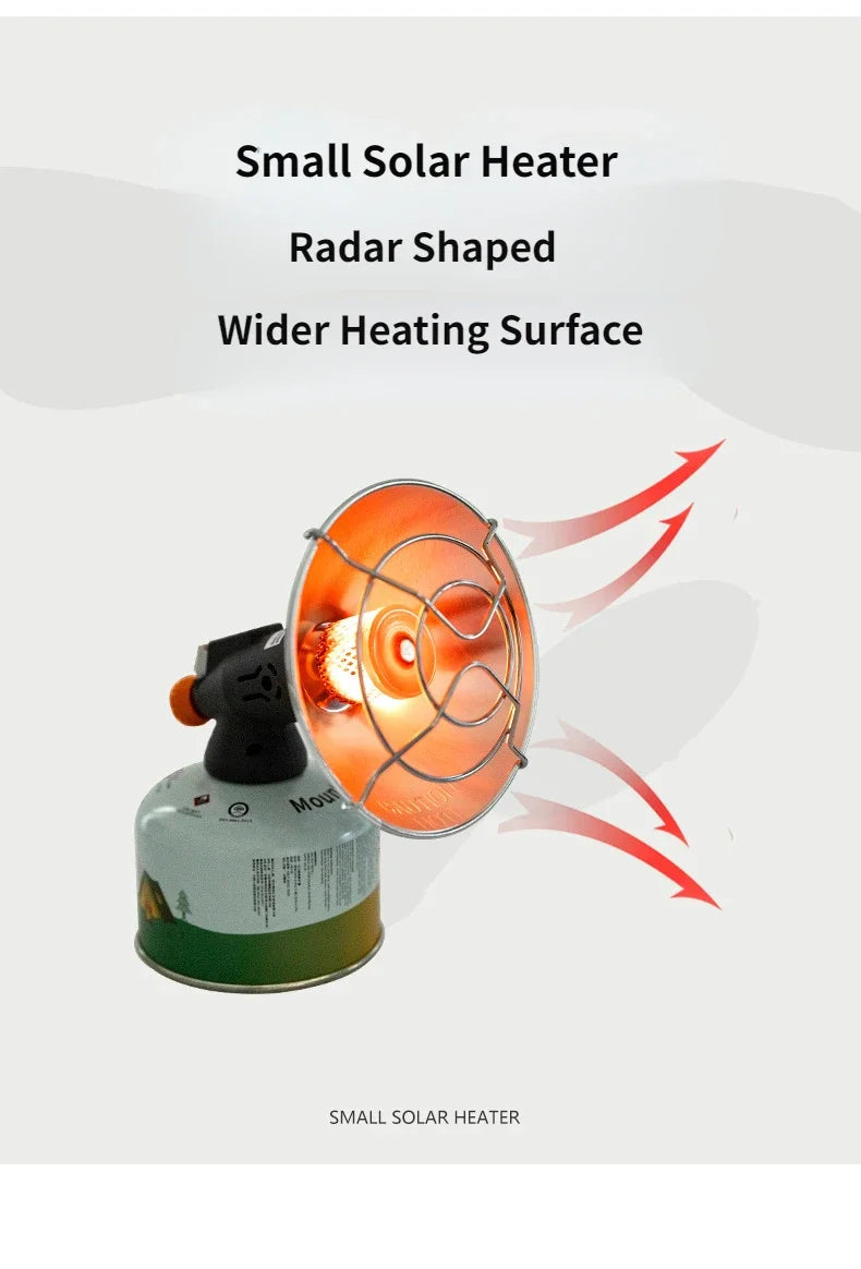MOUNTAINHIKER Portable Mini Sun Gas Heating Stove Chauffage Gaz Portable Compact pour Camping et Activités Outdoor - BLACKBEARD OUTDOOR INDUSTRIES