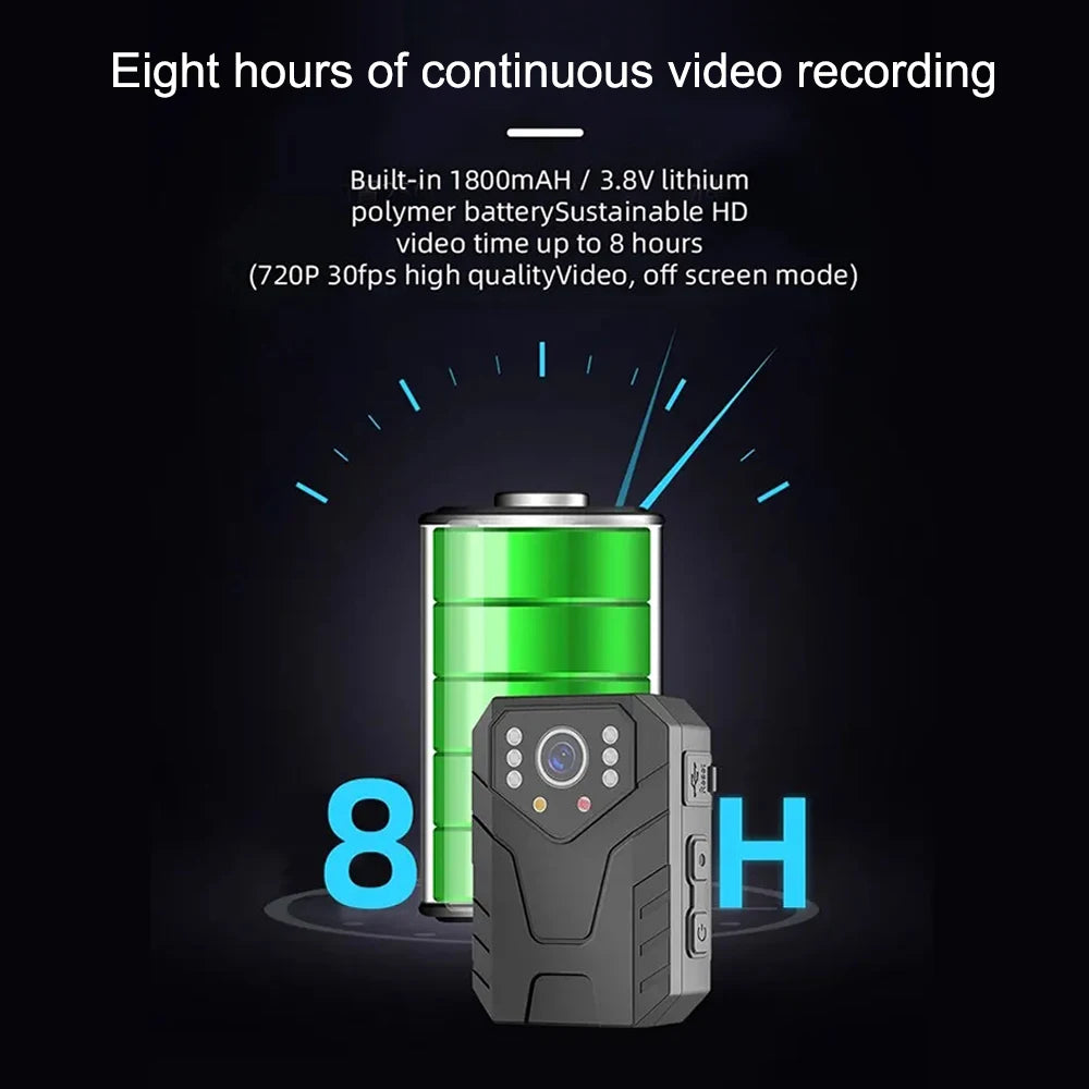 Mini Caméra Corporelle Full HD 1080P avec Vision Nocturne – Enregistreur Vidéo, Caméra de Sécurité pour Garde, Police, et Application Environnementale - BLACKBEARD OUTDOOR INDUSTRIES