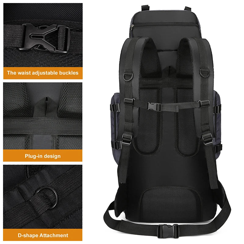Sac à Dos de Voyage 90L - Sac de Camping, Randonnée, Montagne et Sport - Homme & Femme - BLACKBEARD OUTDOOR INDUSTRIES