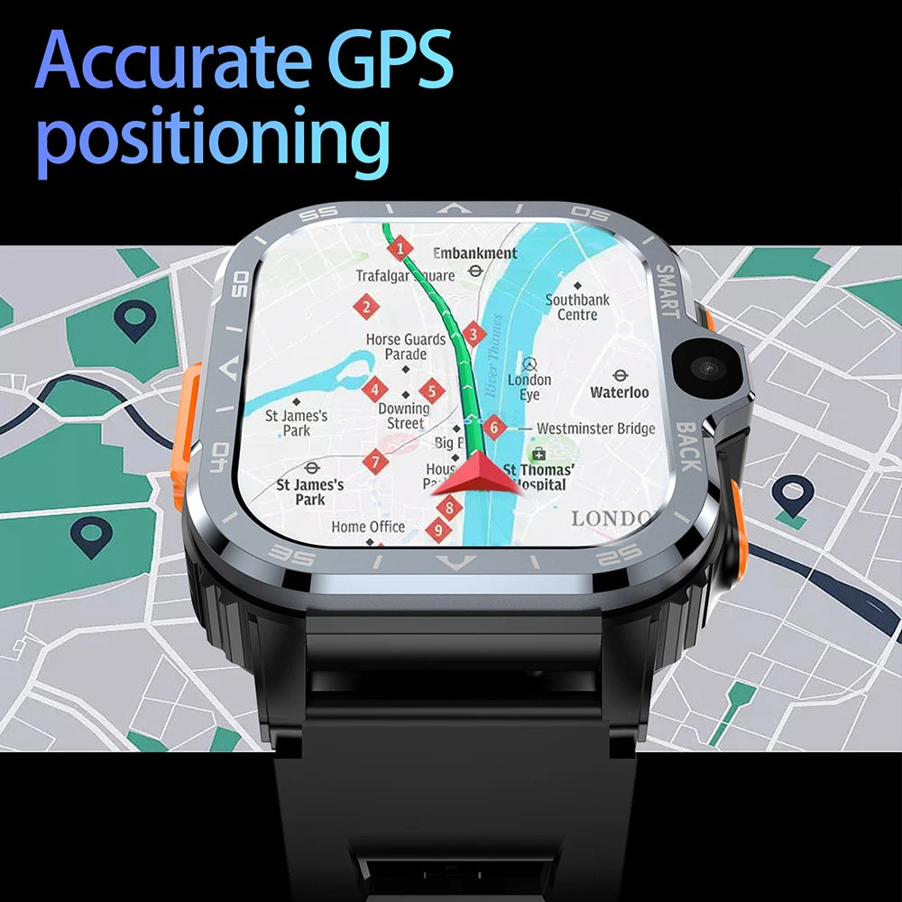 Montre Connectée VALDUS PGD Android – Écran 2,03", Double Caméra HD, 4G LTE, 64 Go ROM, NFC & WiFi - BLACKBEARD OUTDOOR INDUSTRIES