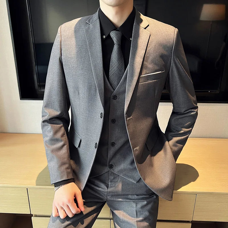 Costume Homme 3 Pièces - Élégant et Classique, Idéal pour Mariage et Événements Formels - Taille S-6XL BLACKBEARD OUTDOOR INDUSTRIES