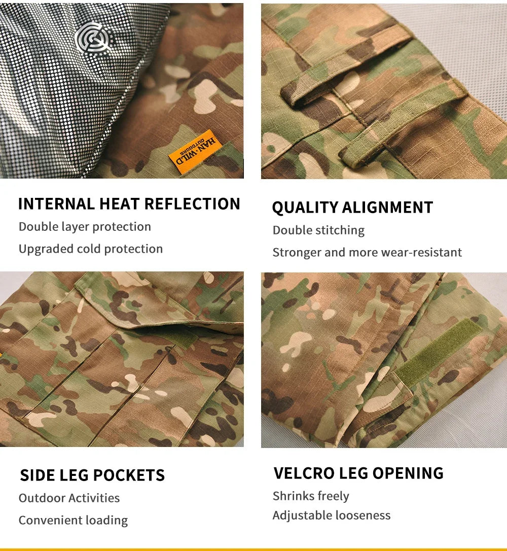 Ensemble d’Hiver Chasse Outdoor – Veste et Pantalon Camouflage Épais, Chauds, Imperméables, Uniforme Tactique Résistant à l’Usure - BLACKBEARD OUTDOOR INDUSTRIES