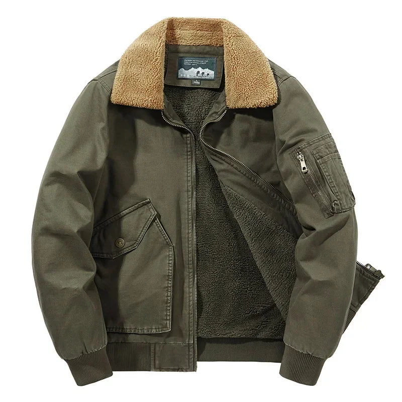 Veste Bomber Homme Hiver Chaude Parka Courte | Doublure Polaire | Coupe Slim | Taille jusquâau 5XL - BLACKBEARD OUTDOOR INDUSTRIES