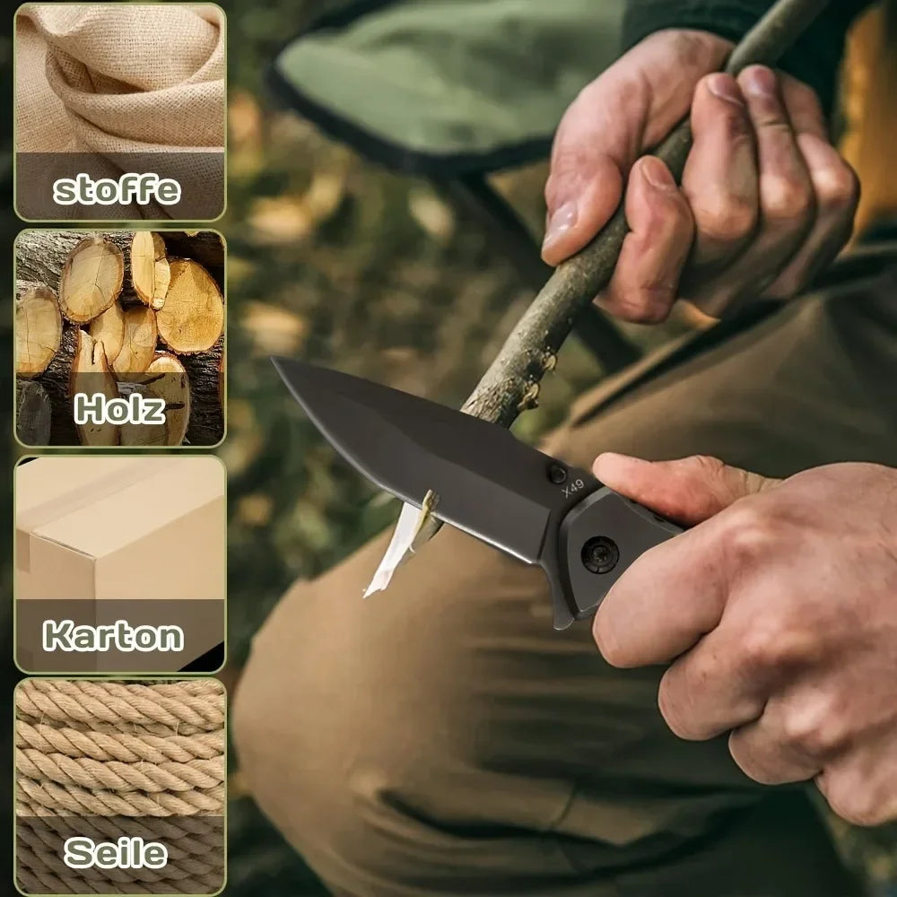 Couteau de Poche de Survie – EDC Multifonction | Autodéfense, Extérieur, Tactique Militaire - BLACKBEARD OUTDOOR INDUSTRIES