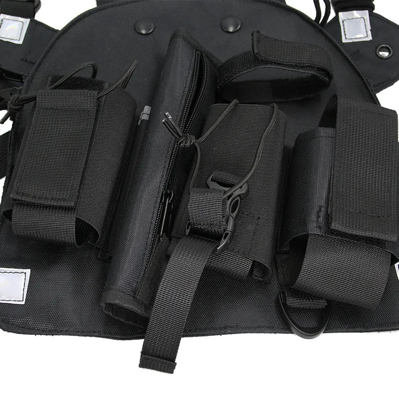 XIERDE Walkie Talkie Radio Holster & Chest Rig - Nylon Radio Case BLACKBEARD OUTDOOR INDUSTRIES
