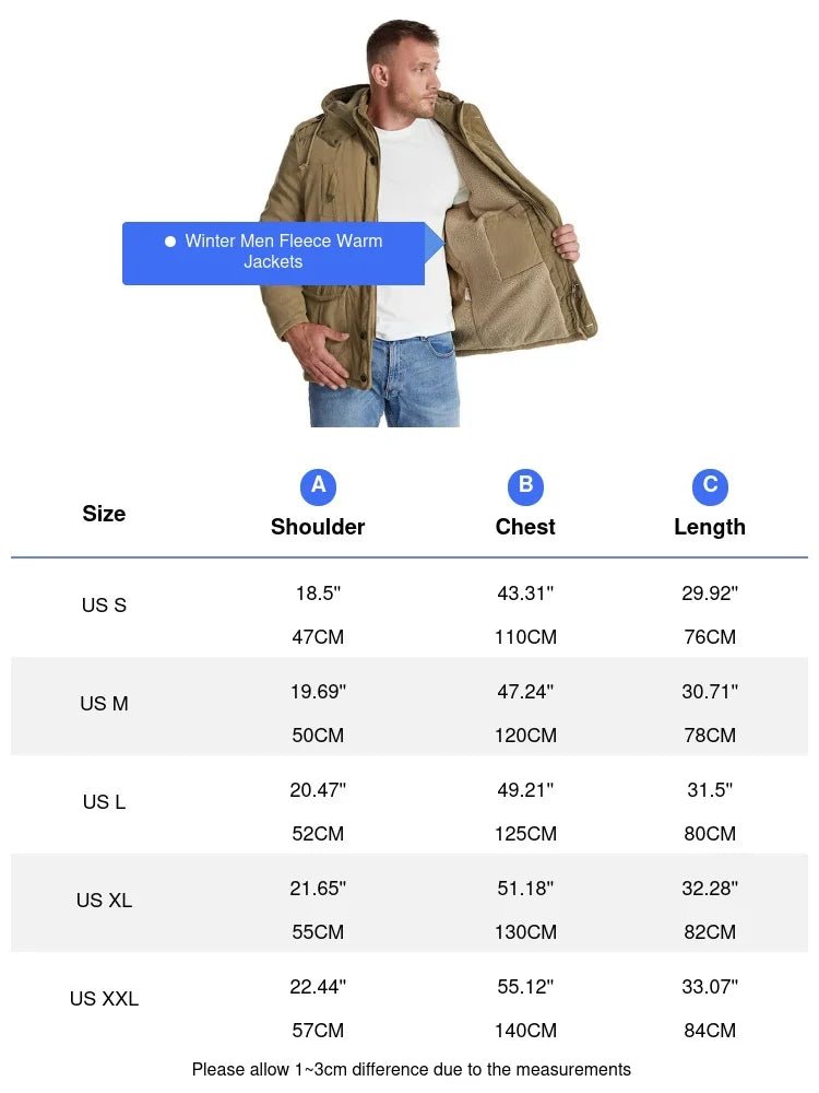 Veste d’Hiver Chaude Homme – DIMUSI Veste Tactique Épaissie | Polaire Doublée | Multi-poches | Coupe-Vent | Capuche | Mode & Outdoor - BLACKBEARD OUTDOOR INDUSTRIES