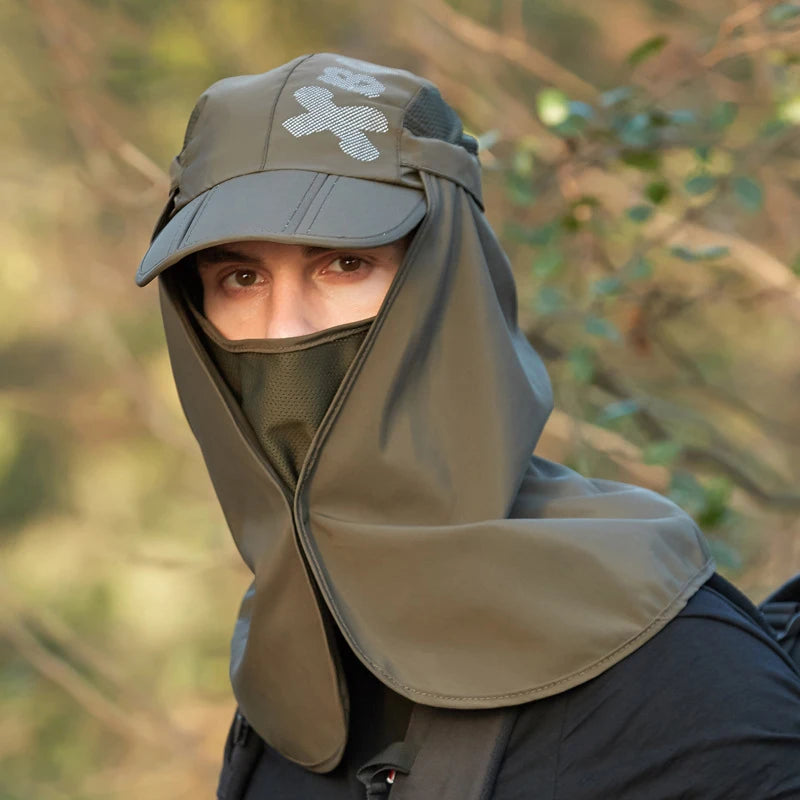 Chapeau de Protection UV d'Été – Casquette Anti-UV avec Protection du Cou et du Visage, Pliable, Séchage Rapide, Imperméable, Idéale pour Randonnée, Pêche et Activités Outdoor - BLACKBEARD OUTDOOR INDUSTRIES