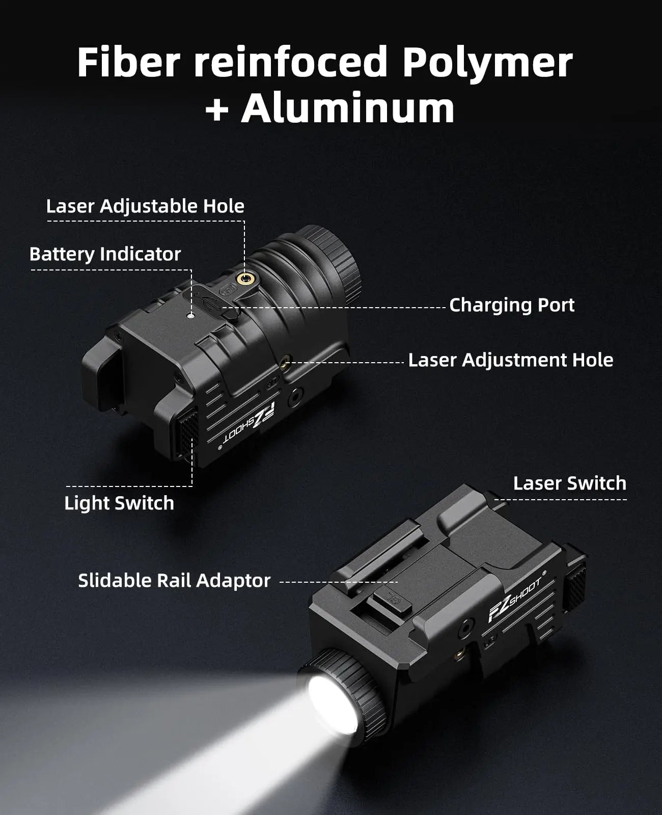 lampe torche et laser vert EZshoot 800 lumens Ma boutique