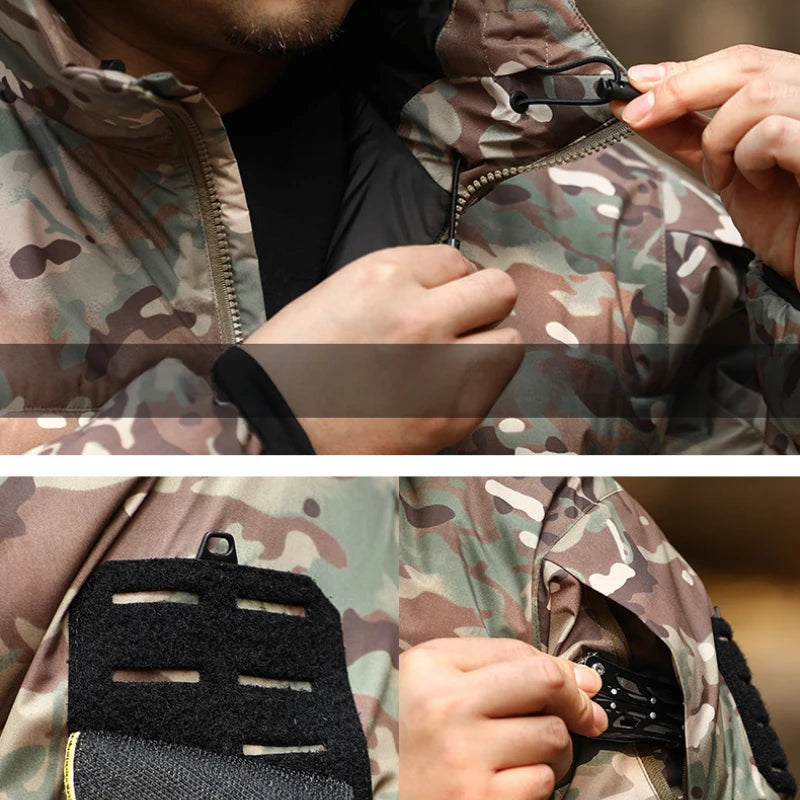 Veste Tactique d'Hiver Homme – Parka Camouflage Chaude, Coupe-Vent et Imperméable avec Capuche, Idéale pour les Activités Extérieures et les Conditions Climatiques Rigoureuses BLACKBEARD OUTDOOR INDUSTRIES