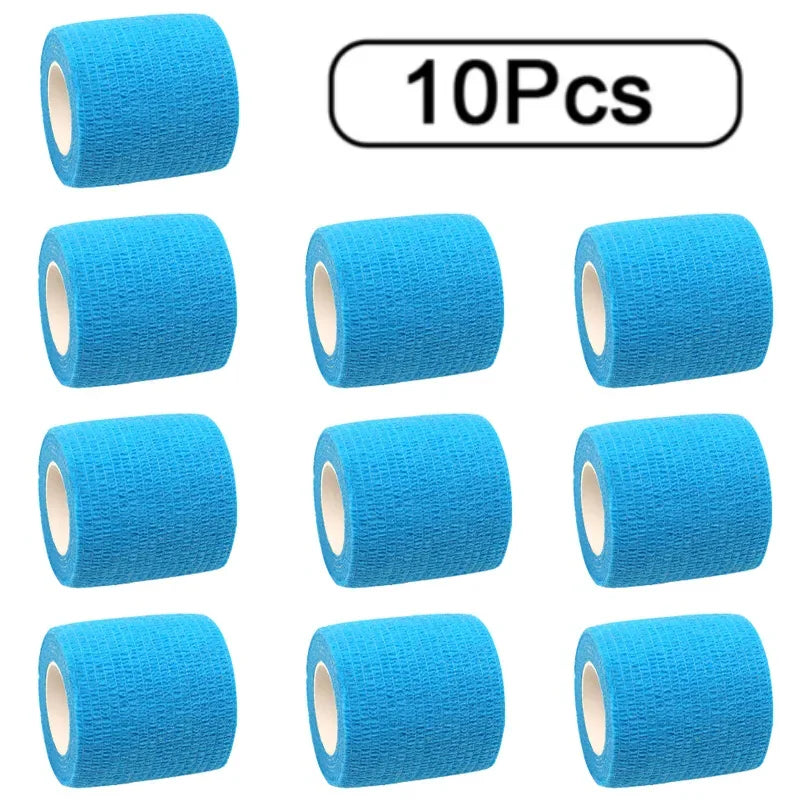10 Rouleaux de Bande Auto-adhésive Élastique - Bandage Sportif, Tape de Protection pour Articulations (Genou, Doigt, Épaule) et Accessoires Tatouage - BLACKBEARD OUTDOOR INDUSTRIES