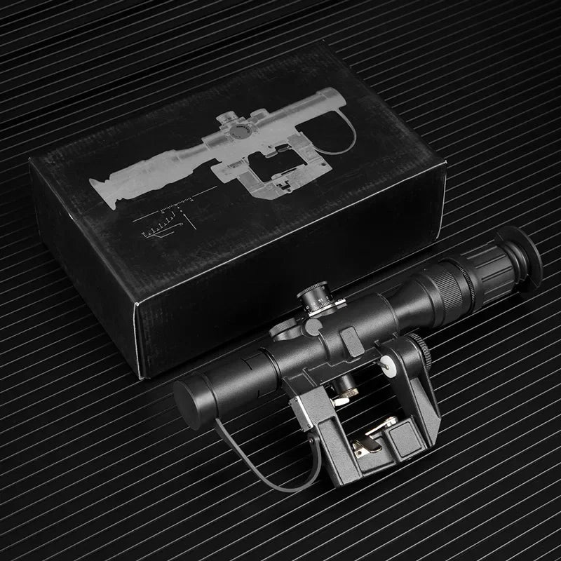 Tactical SVD Dragunov 4x26 – Lunette de Précision à Réticule Illuminé Rouge pour Fusil de Chasse et Tir de Précision - BLACKBEARD OUTDOOR INDUSTRIES