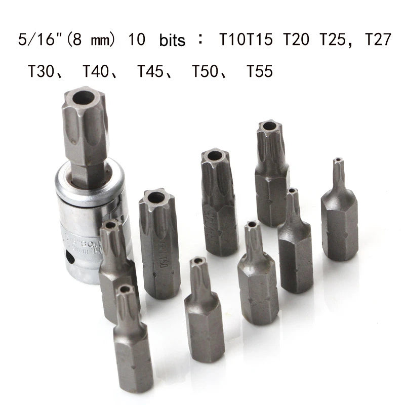 Set de 34 Pièces Douilles Torx Star & Embouts Sécurité – Mâle/Femelle E-Security - BLACKBEARD OUTDOOR INDUSTRIES