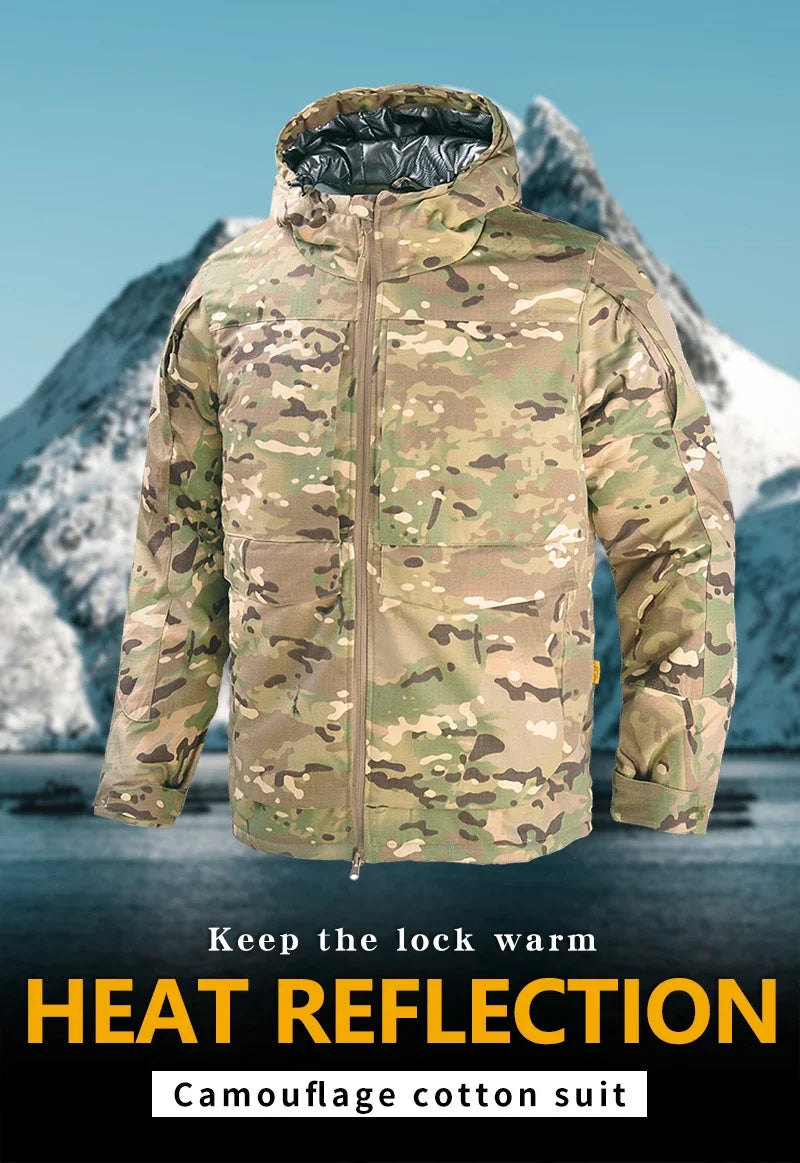 Ensemble d’Hiver Chasse Outdoor – Veste et Pantalon Camouflage Épais, Chauds, Imperméables, Uniforme Tactique Résistant à l’Usure - BLACKBEARD OUTDOOR INDUSTRIES