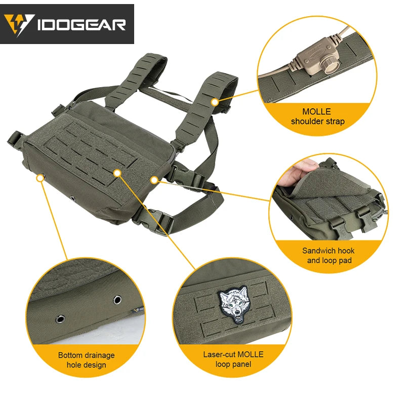 IDOGEAR KGR Tactical Chest Rig MOLLE – Harnais Tactique Compact Ma boutique