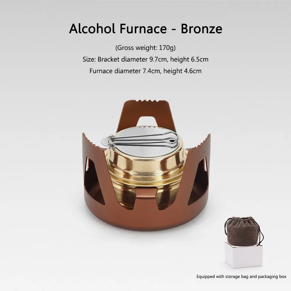 Réchaud à Alcool Portable Mini – Réglable avec Support en Alliage - BLACKBEARD OUTDOOR INDUSTRIES