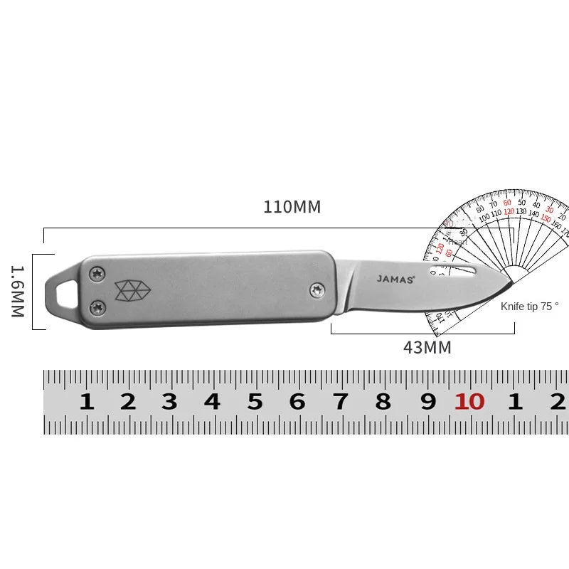Mini Couteau Pliant Mini Multifonctionnel – Haute Dureté, Acier Inoxydable, Portable, pour Camping, Usage Domestique et EDC - BLACKBEARD OUTDOOR INDUSTRIES