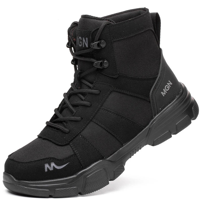 Bottes de Travail Indestructibles - Chaussures de Sécurité avec Embout en Acier, Résistantes aux Piqûres, Antidérapantes, pour Hommes et Femmes, Bottes Tactiques - BLACKBEARD OUTDOOR INDUSTRIES