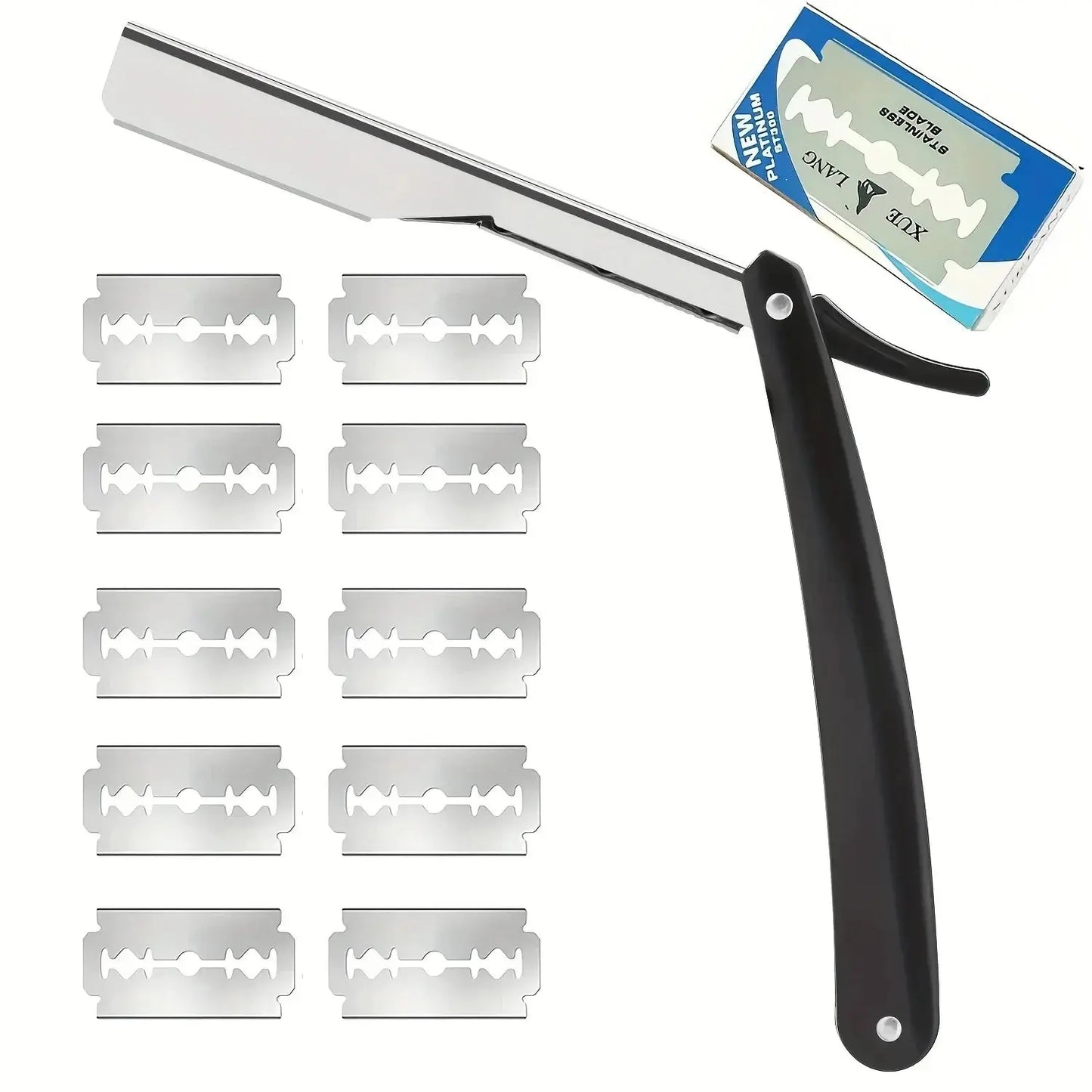 Outil professionnel de barbier – Lames de rasoir double tranchant classiques en acier inoxydable Ma boutique