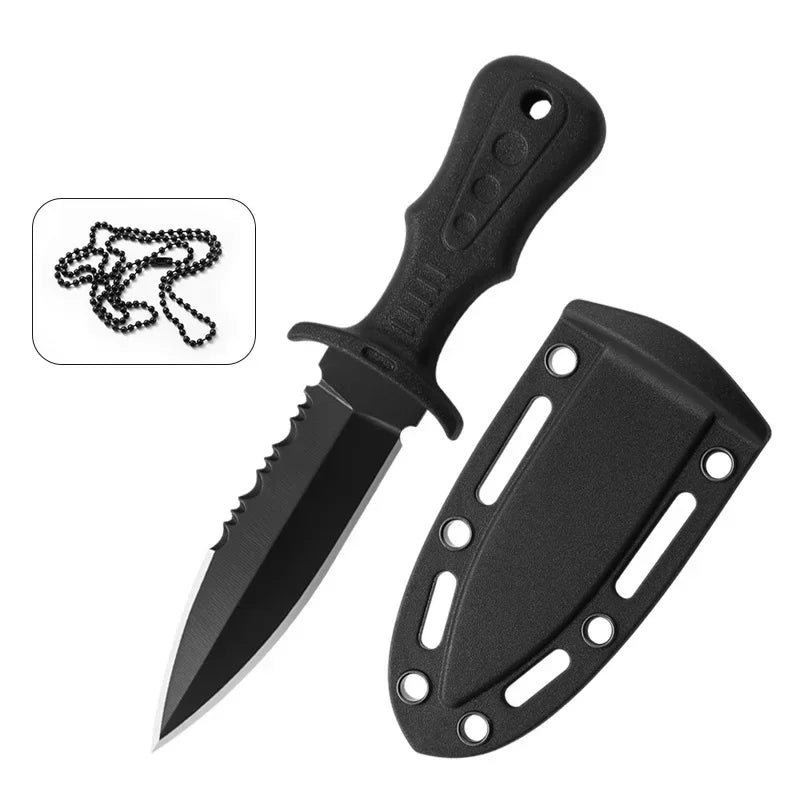 Mini Couteau Tactique Portable – Couteau Multifonction Acier Inoxydable avec Gaine et Collier - BLACKBEARD OUTDOOR INDUSTRIES