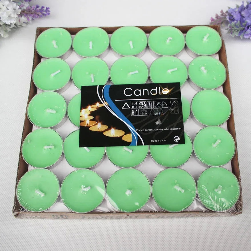 50 Bougies Parfumées en Forme de Cœur – Bougies Tea Light Romantiques pour Mariages, Anniversaires et Décorations - BLACKBEARD OUTDOOR INDUSTRIES