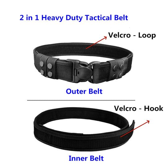 Ceinture Tactique Homme 1.97" en Nylon – Ceinture de Sécurité et de Service avec Boucle POM, Ceinture de Chasse et d'Utilité, Ceinture Polyvalente pour Activités Tactiques et Sécurité BLACKBEARD OUTDOOR INDUSTRIES