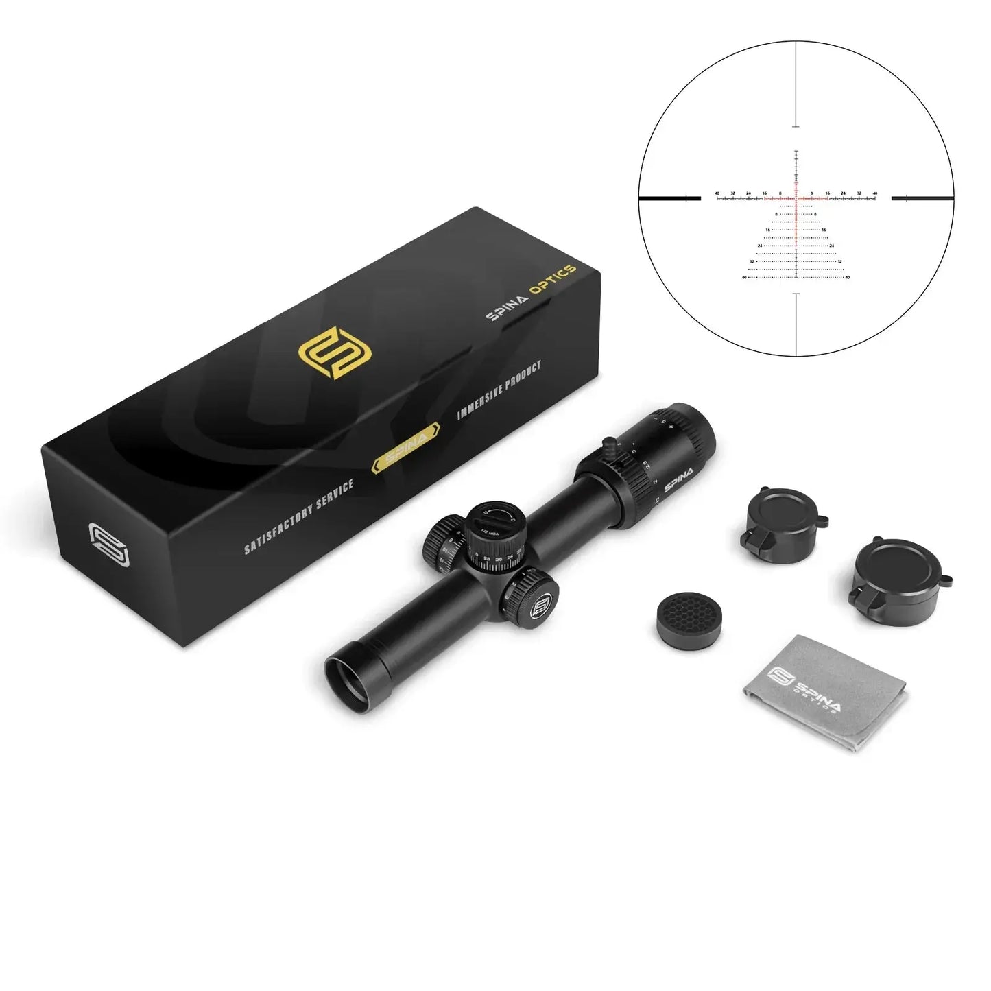 SPINA OPTICS WolfChase LPVO 1.2-6x24 FFP/SFP - Lunette de Tir pour Fusil, Viseur à Point Rouge, Optique de Chasse et CQB Ma boutique