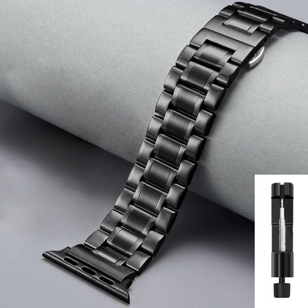 Bracelet en Acier Inoxydable pour Apple Watch – Bandes Métalliques pour iWatch Ultra / Series 10/9/8/7/6/5/4/3/SE BLACKBEARD OUTDOOR INDUSTRIES