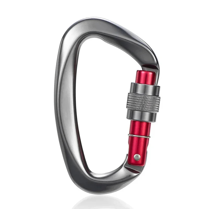 Mousqueton d’Escalade 25 kN – Fermeture à Vis, Forme en D, Aluminium - BLACKBEARD OUTDOOR INDUSTRIES