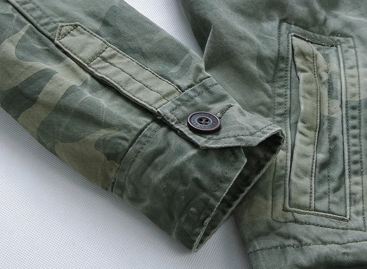 Veste Homme M65 Denim Rétro – Cargo Multi Poches – Style Militaire Outdoor Casual - BLACKBEARD OUTDOOR INDUSTRIES