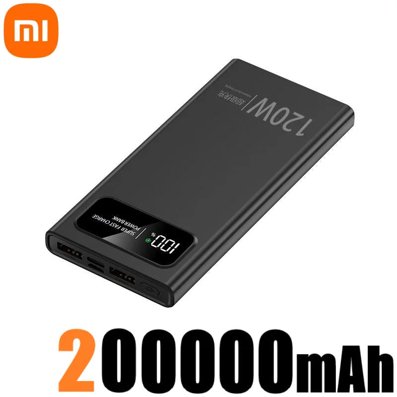 Batterie Externe Xiaomi 200000mAh – 120W Super Charge – Charge Ultra-Rapide Multi-Appareils – Écran LED – Type-C/USB-A - BLACKBEARD OUTDOOR INDUSTRIES