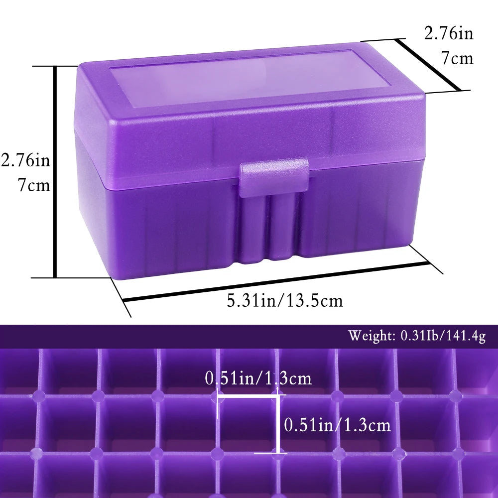 Boîte de Rangement pour Munitions – 50 ou 100 Coups | Calibres .223/5.56mm, 7.62x39mm, .38 Spé , 9mm Ma boutique