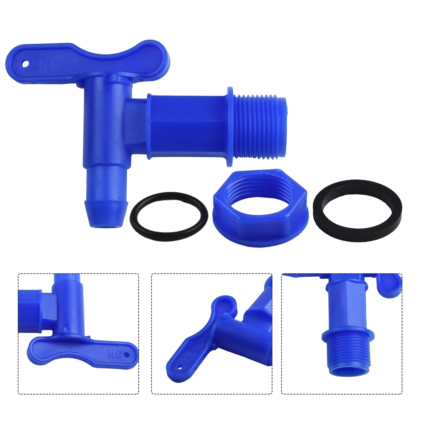 Robinet en plastique pour fût IBC – Raccord de réservoir d’eau/récupérateur d’eau de pluie - BLACKBEARD OUTDOOR INDUSTRIES