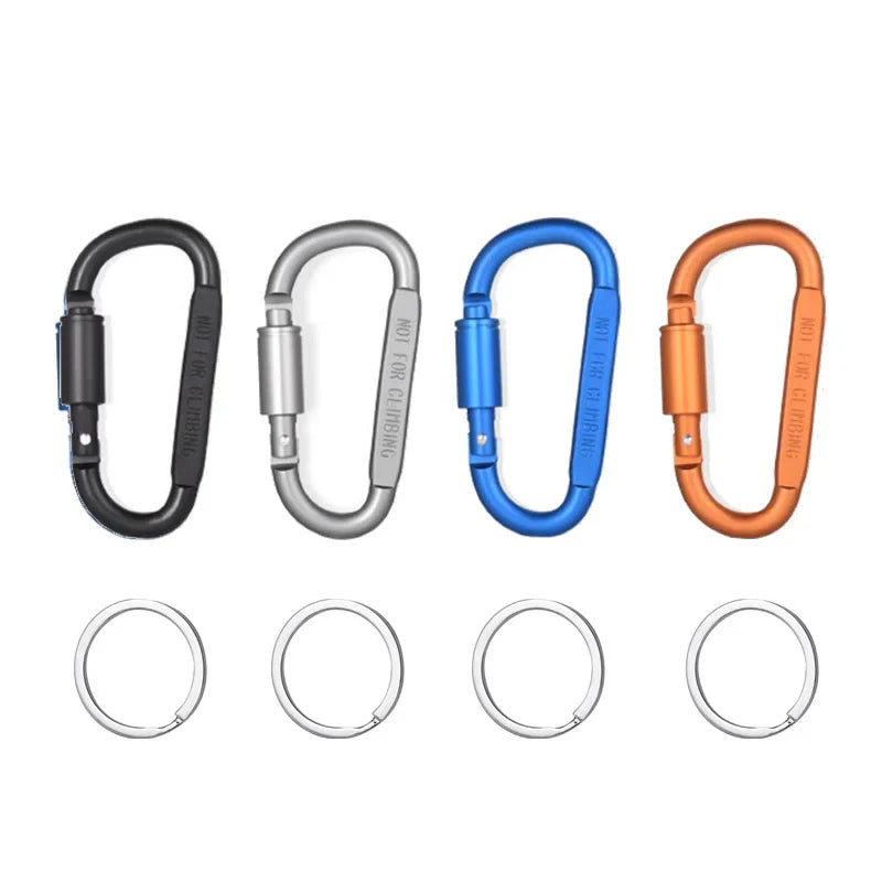 Set de 4 Mousquetons en Aluminium Alliage – Clip Porte-Clés Camping & Survie EDC - BLACKBEARD OUTDOOR INDUSTRIES