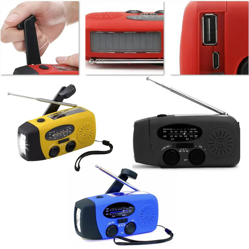 Radio d’Urgence Solaire & Dynamo – Lampe LED, Power Bank 2000 mAh, AM/FM – Spécial Outdoor & Camping - BLACKBEARD OUTDOOR INDUSTRIES