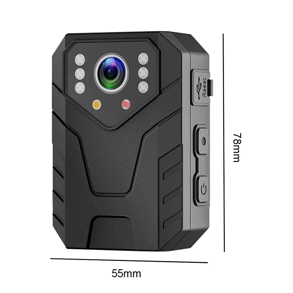 Mini Caméra Corporelle Full HD 1080P avec Vision Nocturne – Enregistreur Vidéo, Caméra de Sécurité pour Garde, Police, et Application Environnementale - BLACKBEARD OUTDOOR INDUSTRIES